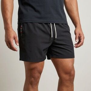 Wowie Gramps Mens XL Black 5.5" Inseam Shorts Elastic Drawstring Woven Trim